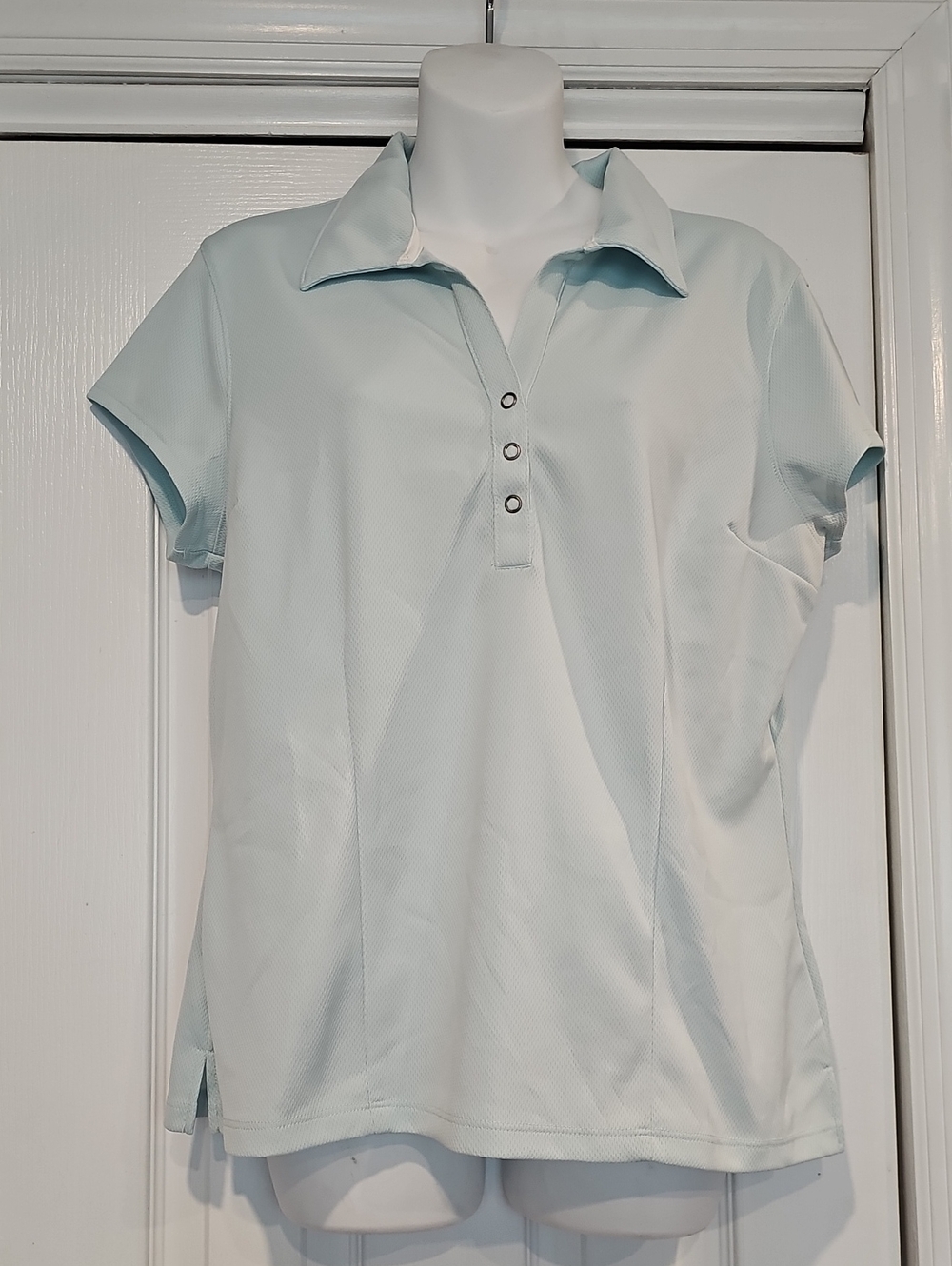 Athleta Mint SS Polo Sz XL  EUC
